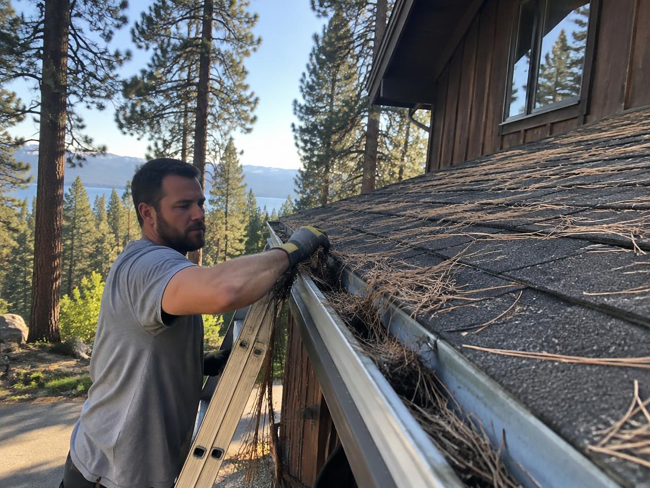 Gutter Cleaning & Roof Sweeping project from Great Basin Window Cleaning